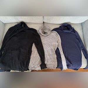 EUC Three Jcrew Tissue Turtlenecks